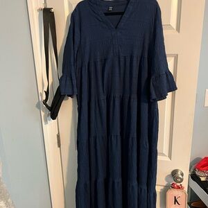 Elegant Navy Blue Maxi Dress